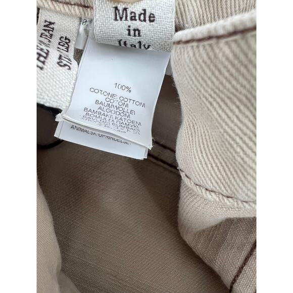 Brunello Cucinelli The Skater Straight Leg Jean in Tan - Picture 9 of 9